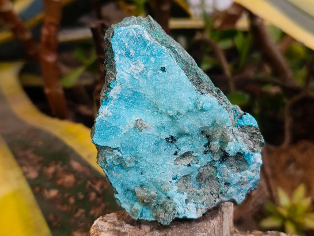 Natural Drusy Coated Chrysocolla With Malachite Specimens x 3 From Lupoto Mine, Congo - Toprock Gemstones and Minerals 