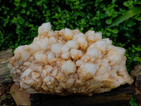 Natural XXL White Phantom, Pineapple Candle Quartz Cluster x 1 From Antsirabe, Madagascar