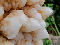 Natural XXL White Phantom, Pineapple Candle Quartz Cluster x 1 From Antsirabe, Madagascar