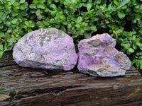 Natural Stichtite Cobbed Specimens x 2 From Barberton, South Africa