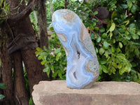 Polished Blue Lace Agate Standing Free Form x 1 From Nsanje, Malawi