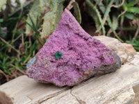Natural Salrose Cobaltion Dolomite One With Malachite Specimens x 6 From Kakanda, Congo