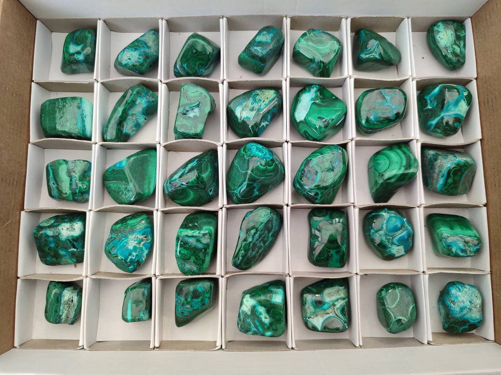 Polished Malacolla Free Forms x 35 From Kulukuluku, Congo - Toprock Gemstones and Minerals 