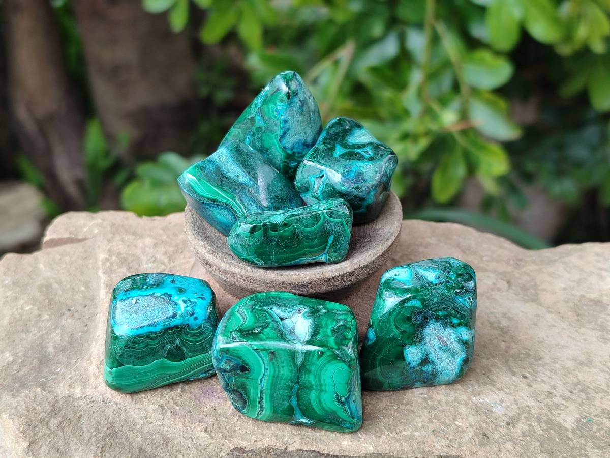 Polished Malacolla Free Forms x 35 From Kulukuluku, Congo - Toprock Gemstones and Minerals 