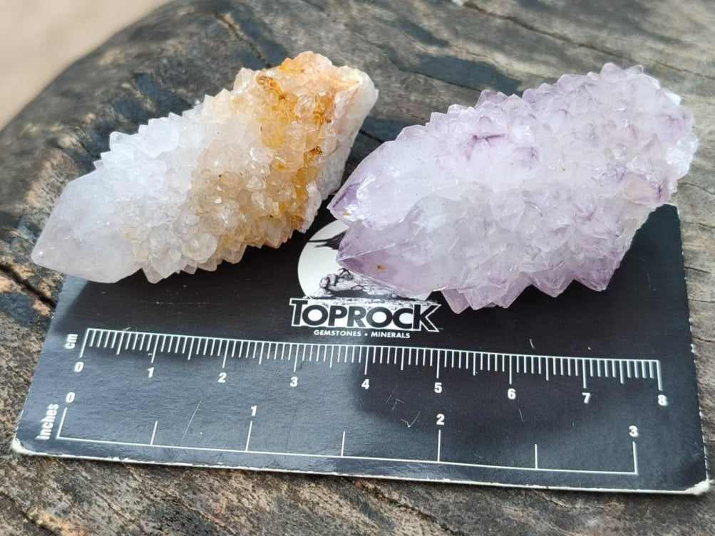 Natural Amethyst Spirit Quartz Clusters x 20 From Boekenhouthoek, South Africa - Toprock Gemstones and Minerals 