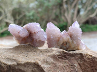 Natural Amethyst Spirit Quartz Clusters x 20 From Boekenhouthoek, South Africa