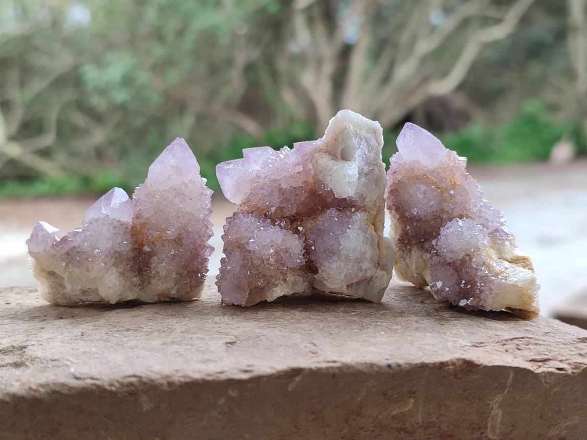 Natural Amethyst Spirit Quartz Clusters x 20 From Boekenhouthoek, South Africa - Toprock Gemstones and Minerals 