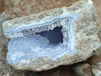 Natural Blue Lace Agate Geode Specimens x 20 From Nsanje, Malawi