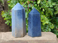 Polished Lazulite Points x 3 From Madagascar