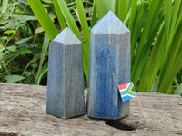 Polished Lazulite Points x 3 From Madagascar