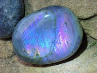 Polished Purple Flash Labradorite Galets x 12 From Tulear, Madagascar