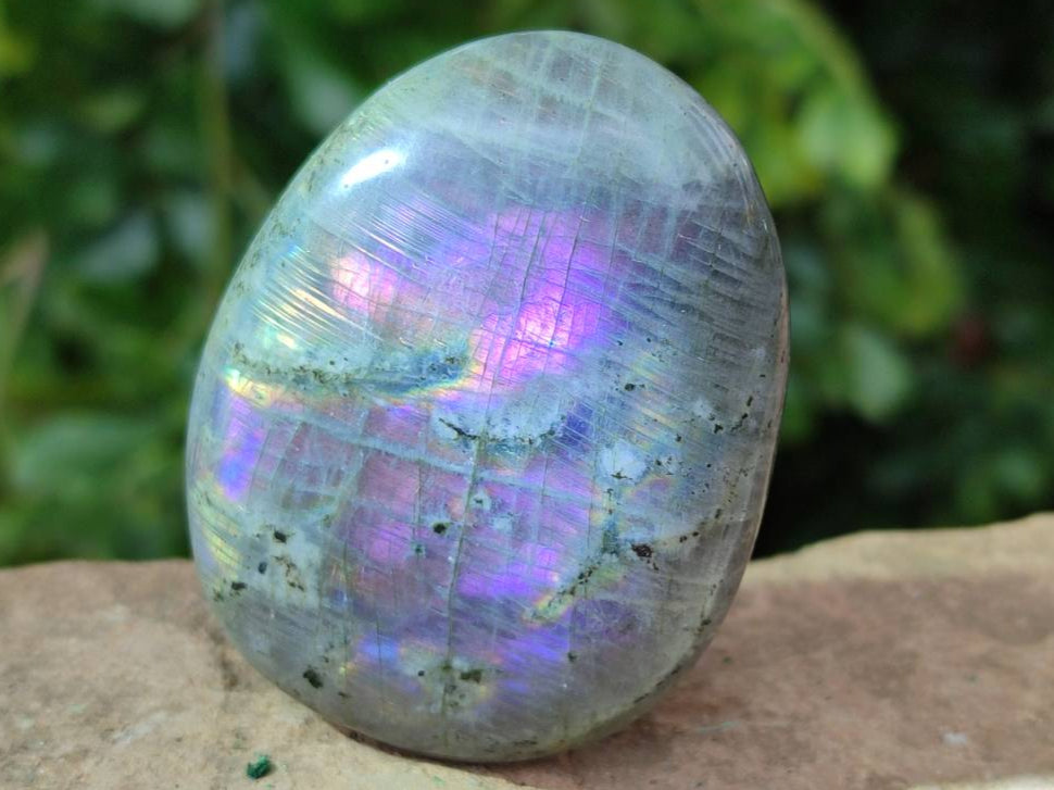 Polished Purple Flash Labradorite Galets x 12 From Tulear, Madagascar - Toprock Gemstones and Minerals 