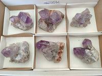 Natural Jacaranda Amethyst Quartz Clusters x 6 From Mumbwa, Zambia