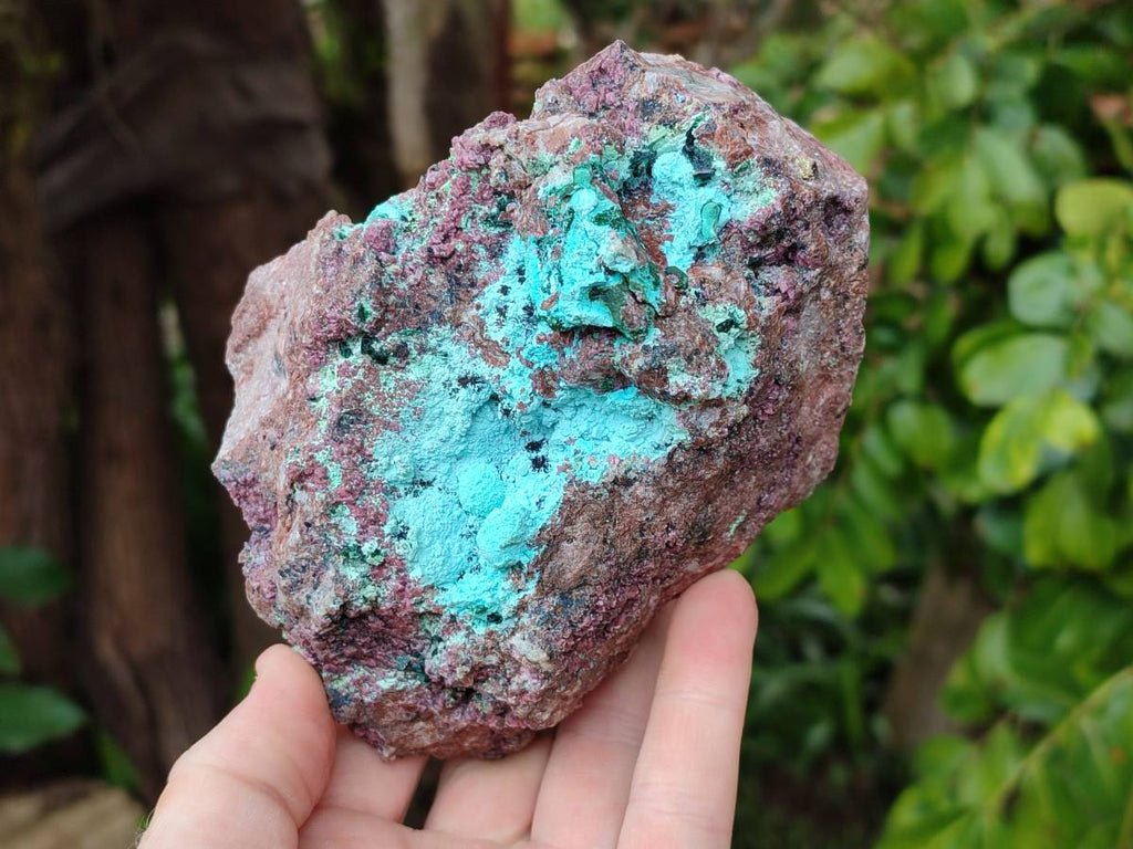 Natural Salrose Cobaltion Dolomite With Botryoidal Chrysocolla & Malachite Specimens x 2 From Kakanda, Congo - Toprock Gemstones and Minerals 
