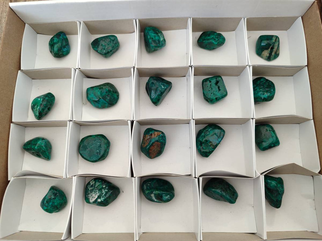 Polished Dioptase Free Forms x 20 From Likasi, Congo - Toprock Gemstones and Minerals 