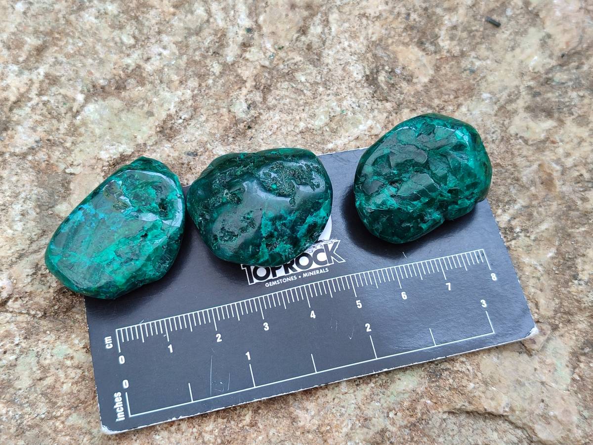 Polished Dioptase Free Forms x 20 From Likasi, Congo - Toprock Gemstones and Minerals 