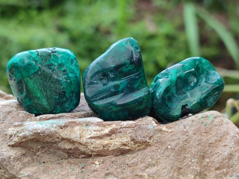 Polished Dioptase Free Forms x 20 From Likasi, Congo - Toprock Gemstones and Minerals 