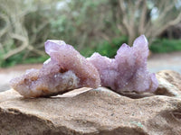 Natural Amethyst Spirit Quartz Clusters x 20 From Boekenhouthoek, South Africa