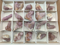 Natural Amethyst Spirit Quartz Clusters x 20 From Boekenhouthoek, South Africa
