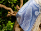 Polished Blue Lace Agate Standing Free Form x 1 From Nsanje, Malawi - Toprock Gemstones and Minerals 