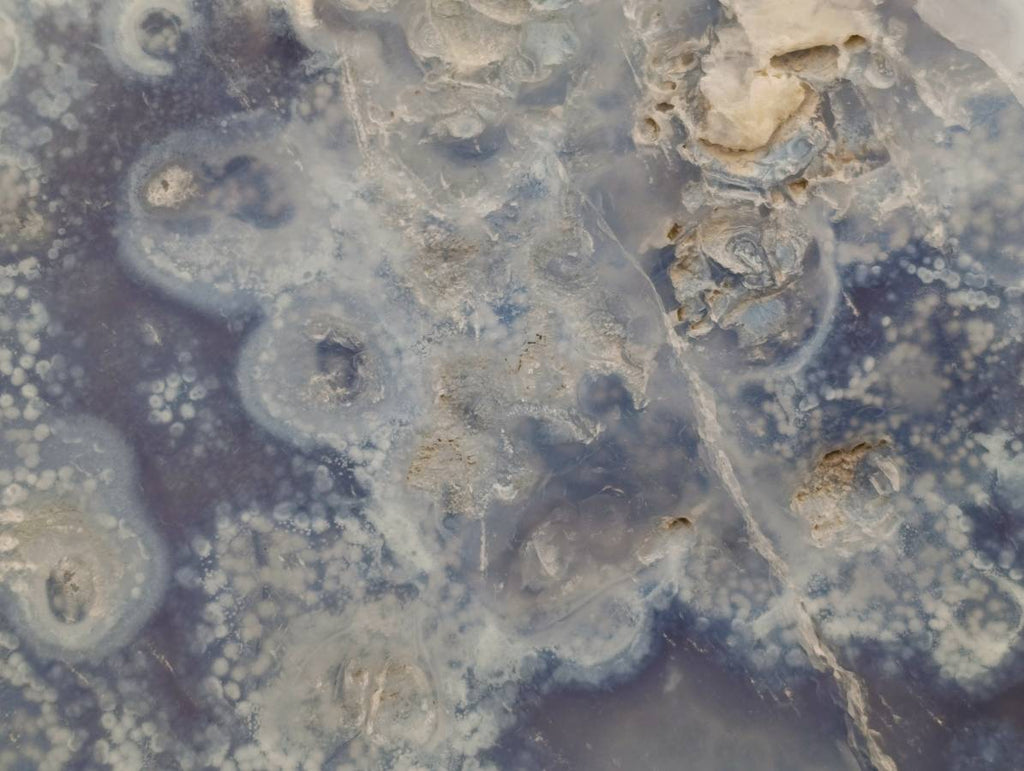 Polished Blue Lace Agate Standing Free Form x 1 From Nsanje, Malawi - Toprock Gemstones and Minerals 