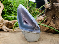 Polished Blue Lace Agate Standing Free Form x 1 From Nsanje, Malawi