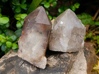 Natural Red Phantom Hematoid Quartz Crystals x 12 From Karoi, Zimbabwe
