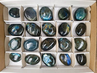 Polished Labradorite Galets x 20 From Tulear, Madagascar