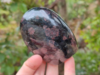 Polished Blue Speck Iolite Water Sapphire Standing Free Forms x 3 From Ambatofinandrahana, Madagascar