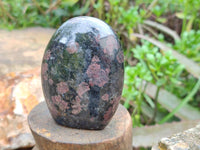 Polished Blue Speck Iolite Water Sapphire Standing Free Forms x 3 From Ambatofinandrahana, Madagascar