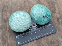 Polished Amazonite Palm Stones x 24 From Madagascar