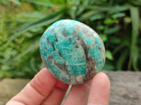 Polished Amazonite Palm Stones x 24 From Madagascar