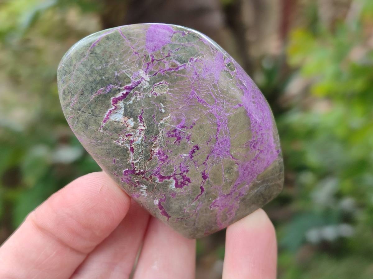 Polished Stichtite Standing Free Forms x 6 From Barberton, South Africa - Toprock Gemstones and Minerals 