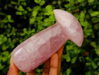 Polished Rose Quartz Mushrooms x 3 From Madagascar
