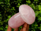 Polished Rose Quartz Mushrooms x 3 From Madagascar - Toprock Gemstones and Minerals 