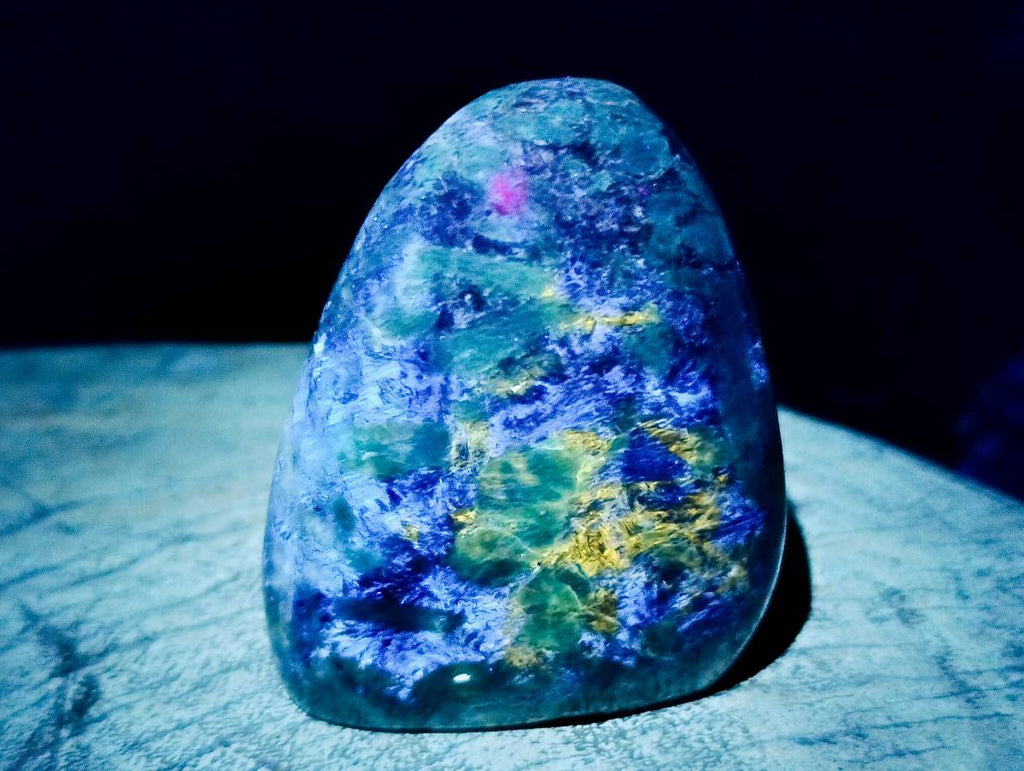 Polished Emerald Mica 'Mutokolite' Standing Free Forms x 4 From Mutoko, Zimbabwe - Toprock Gemstones and Minerals 