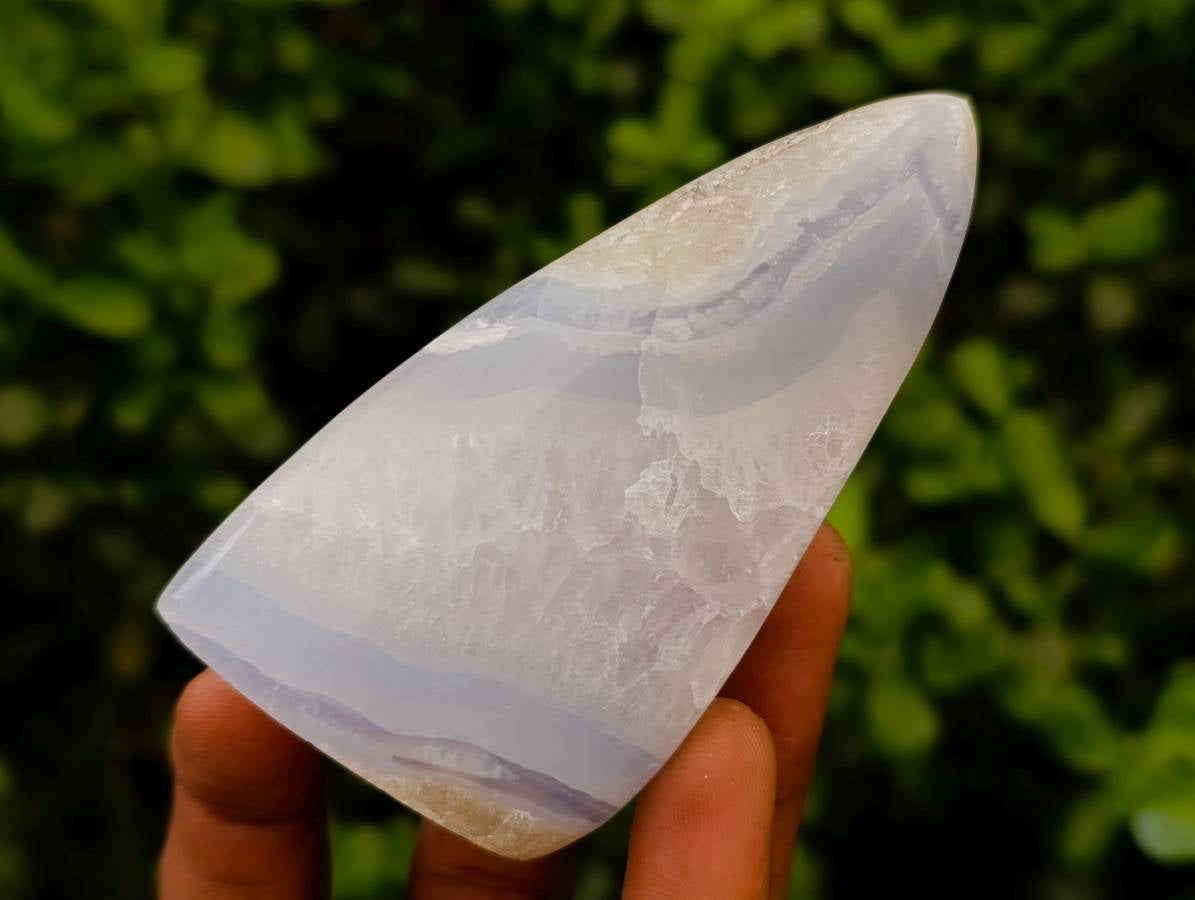 Polished Blue Lace Agate Standing Free Forms x 7 From Nsanje, Malawi - Toprock Gemstones and Minerals 