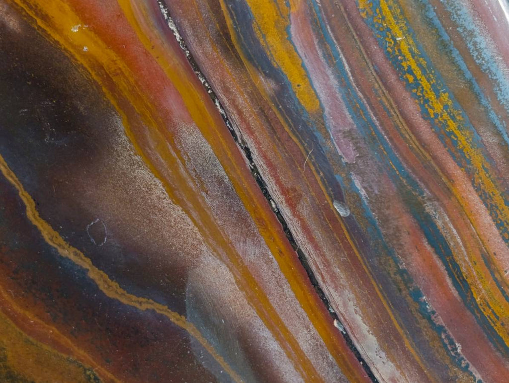 Polished XXL Banded Iron Stone Standing Free Form x 1 From South Africa - Toprock Gemstones and Minerals 