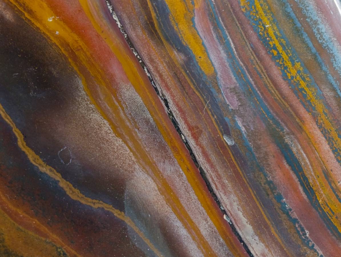 Polished XXL Banded Iron Stone Standing Free Form x 1 From South Africa - Toprock Gemstones and Minerals 