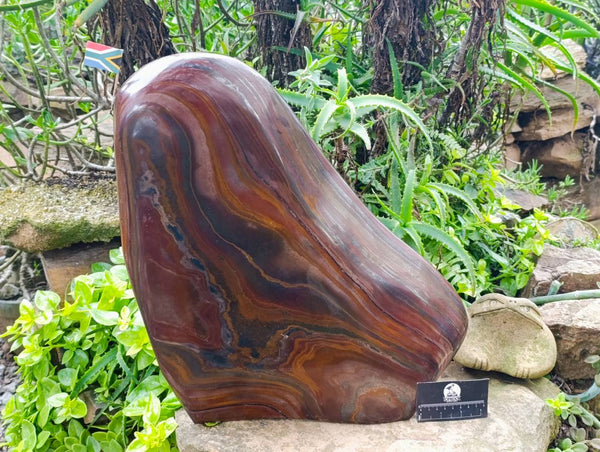 Polished XXL Banded Iron Stone Standing Free Form x 1 From South Africa