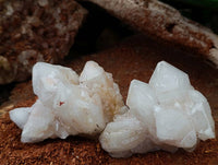 Natural Quartz Crystal Clusters x 6 From Madagascar