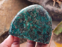 Polished Emerald Mica 'Mutokolite' Standing Free Forms x 4 From Mutoko, Zimbabwe