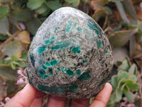 Polished Emerald Mica 'Mutokolite' Standing Free Forms x 4 From Mutoko, Zimbabwe