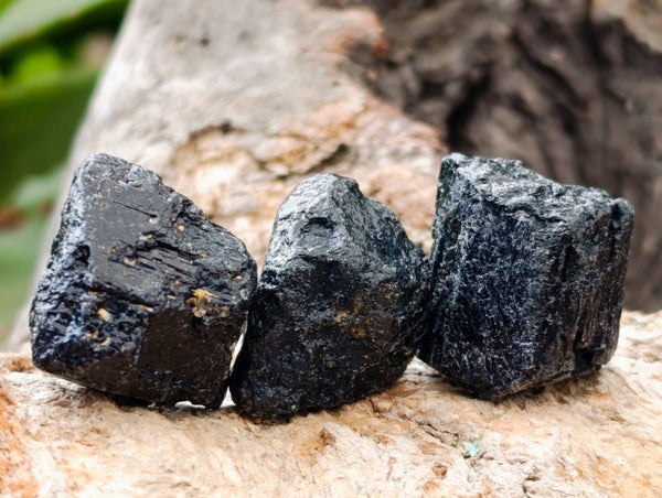 Natural Alluvial Schorl Black Tourmaline Crystals x 2.74 Kg Lot From Zimbabwe