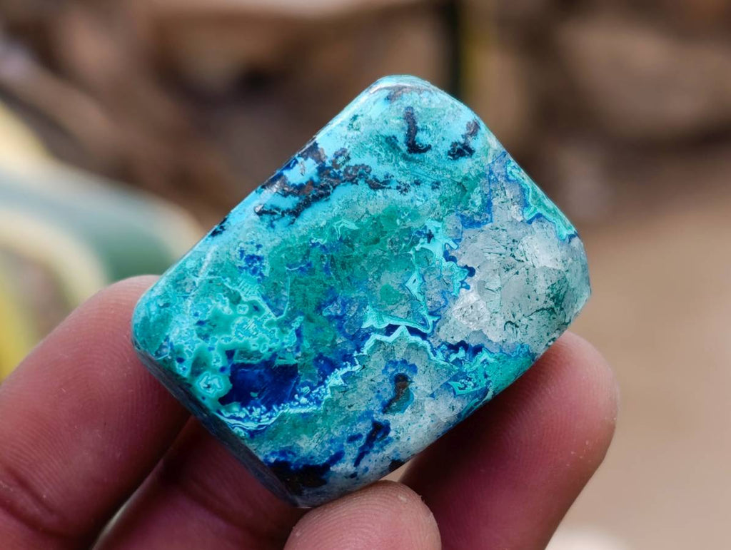 Polished Shattuckite Free Forms x 20 From Congo - Toprock Gemstones and Minerals 