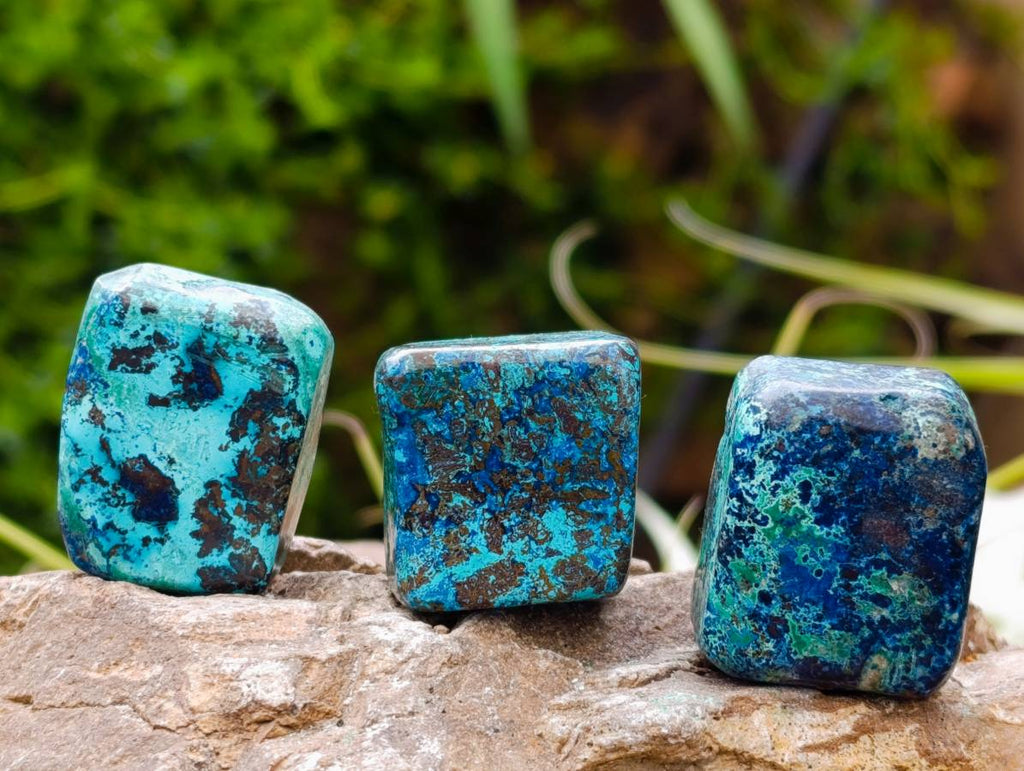 Polished Shattuckite Free Forms x 20 From Congo - Toprock Gemstones and Minerals 