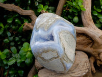 Polished Blue Lace Agate Standing Free Form x 1 From Nsanje, Malawi