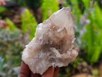Natural Smokey Phantom Quartz Clusters x 6 From Luena, Congo