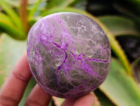 Polished Stichtite Palm Stones x 6 From Barberton, South Africa