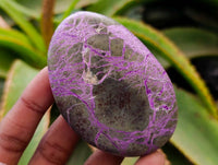 Polished Stichtite Palm Stones x 6 From Barberton, South Africa